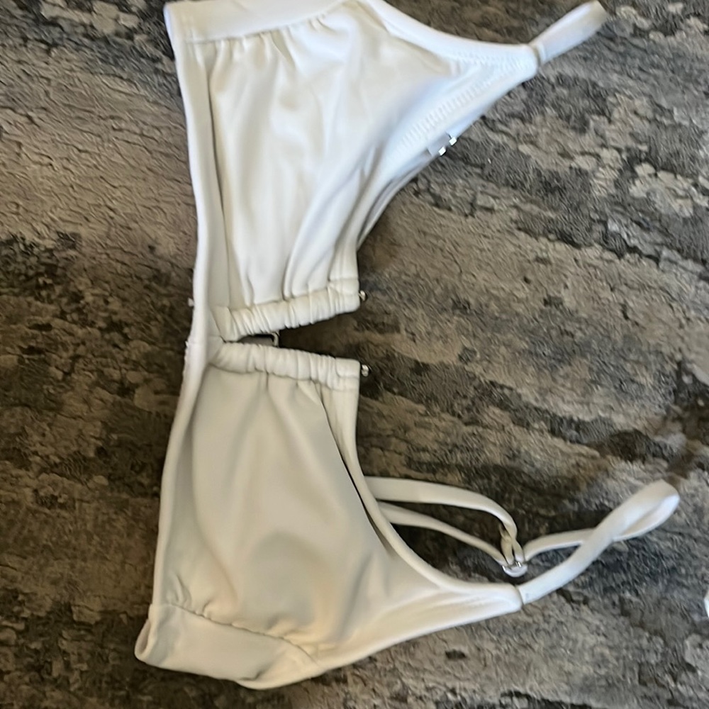 White bathing suit top